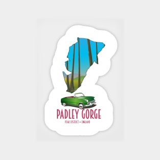 Padley Gorge Peak District England map Sticker